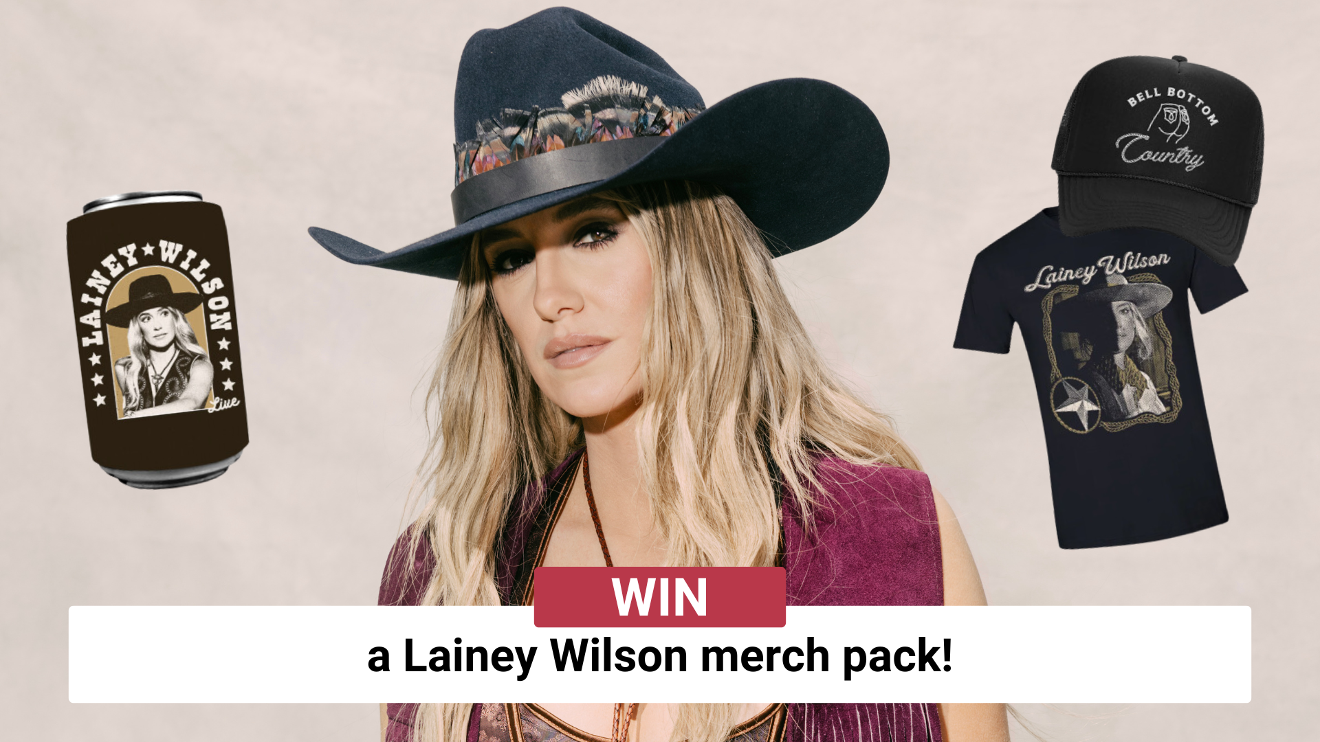 Win a Lainey Wilson merchandise pack!