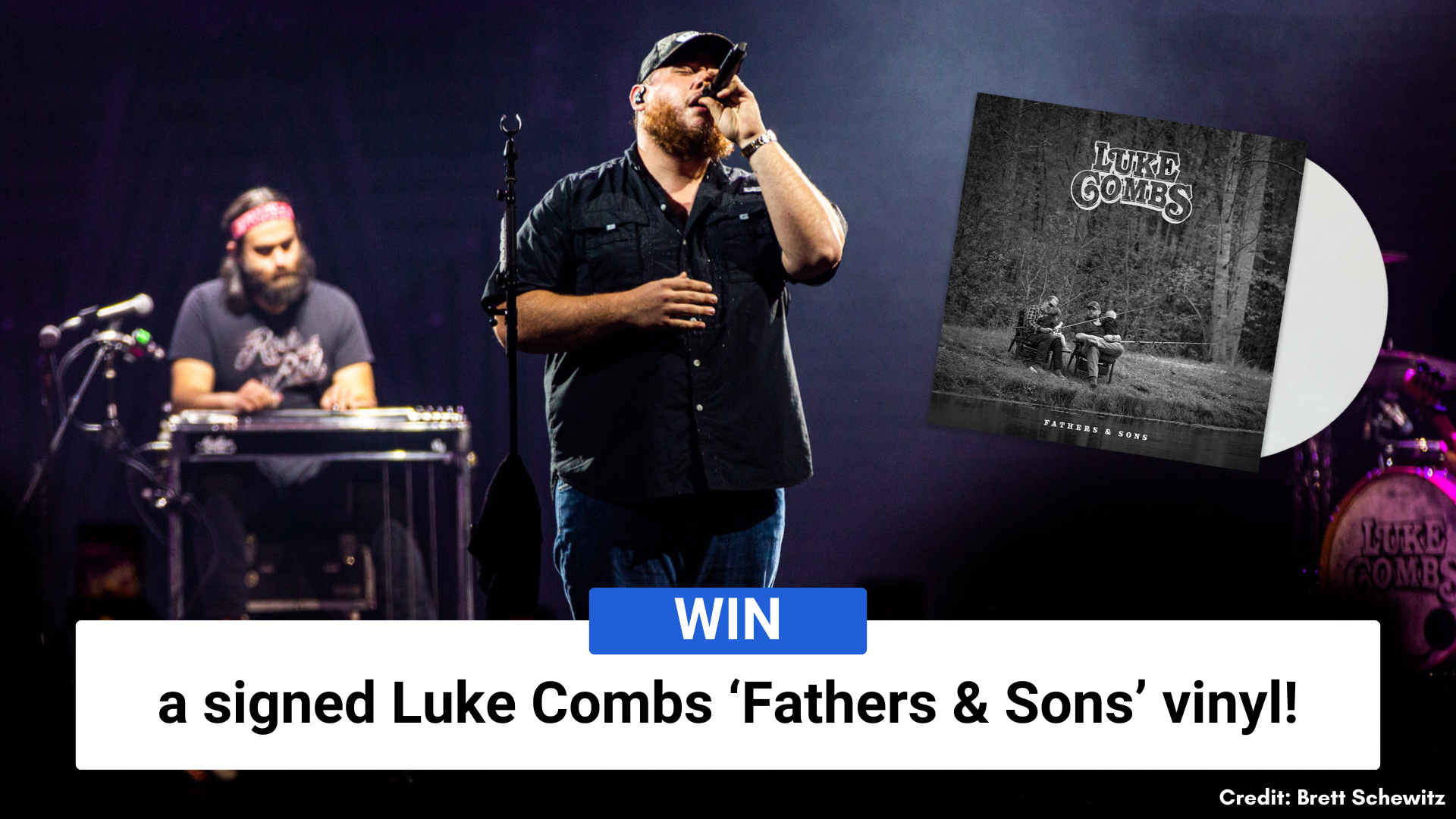 Win a signed Luke Combs 'Fathers & Sons' vinyl!